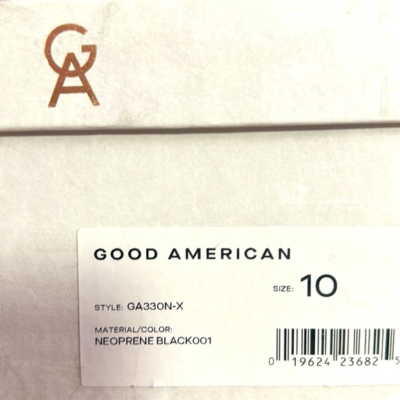 Good American Black Neoprene Ankle Lace Up Sandal Heels New In Box NIB - Picture 4 of 7